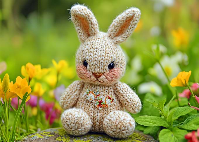 Knitted Bunny Toy