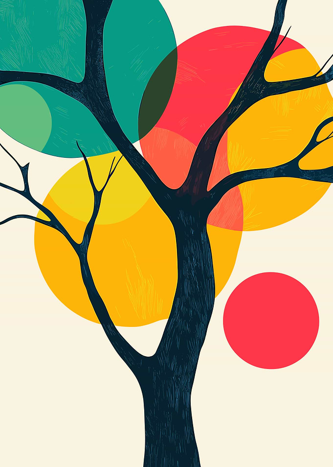 Abstract Tree with Circles