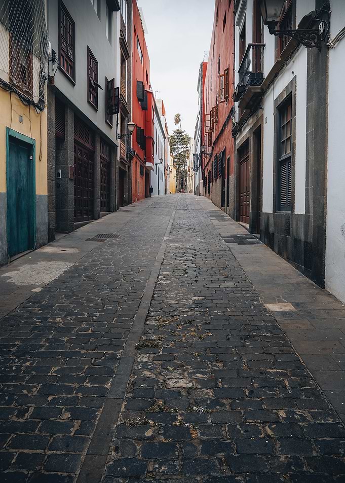 Cobblestone Street in Spain