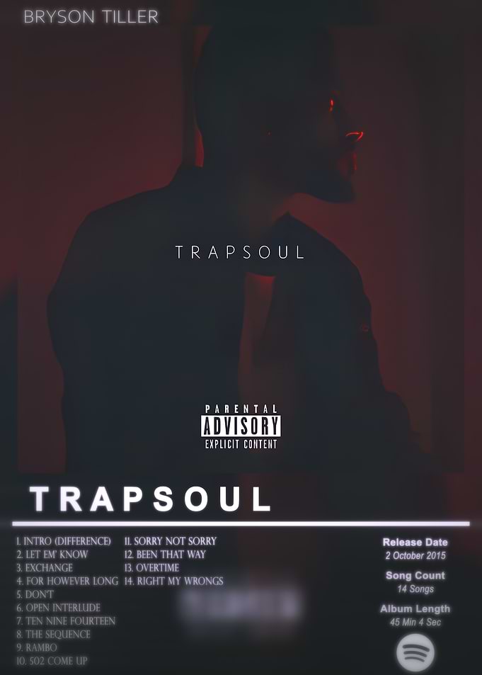 Bryson Tiller Trapsoul Album Cover