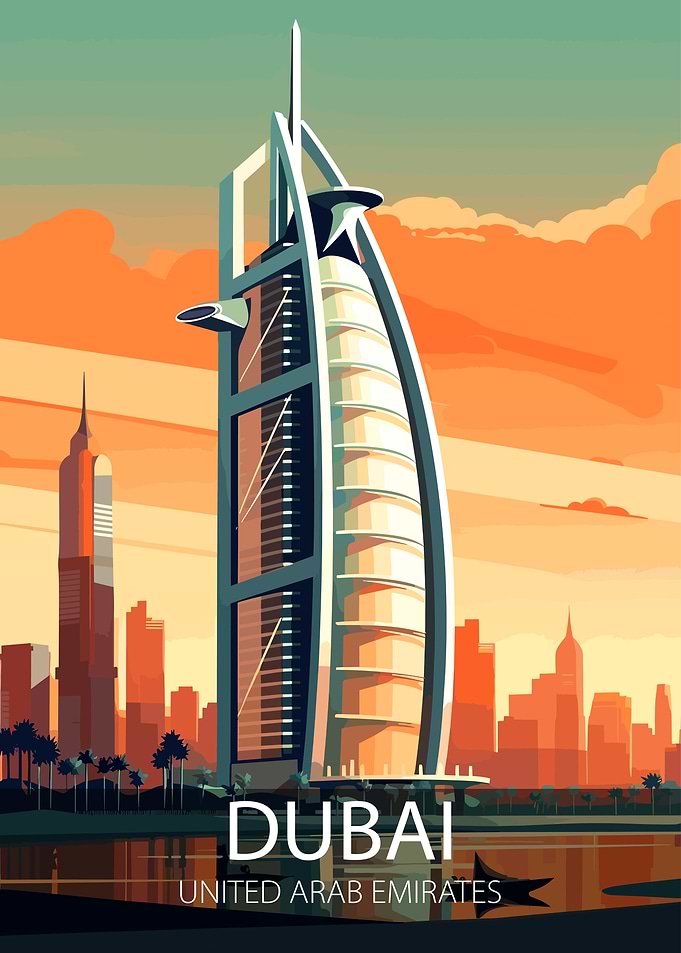 Dubai Skyline Poster