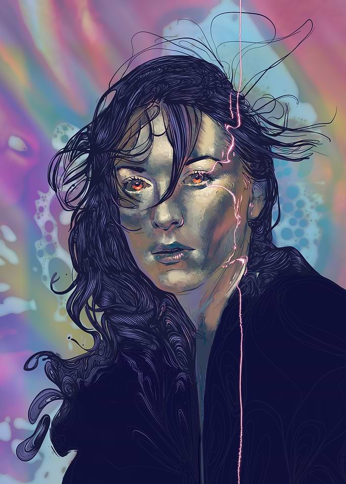 Woman with Orange Eyes