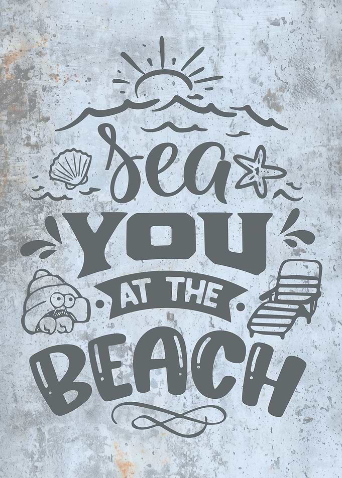 Beach Themed Wall Decor Sea You at the Beach