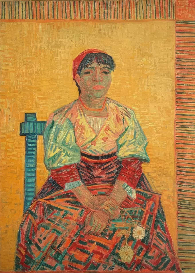 Woman in Red Headscarf