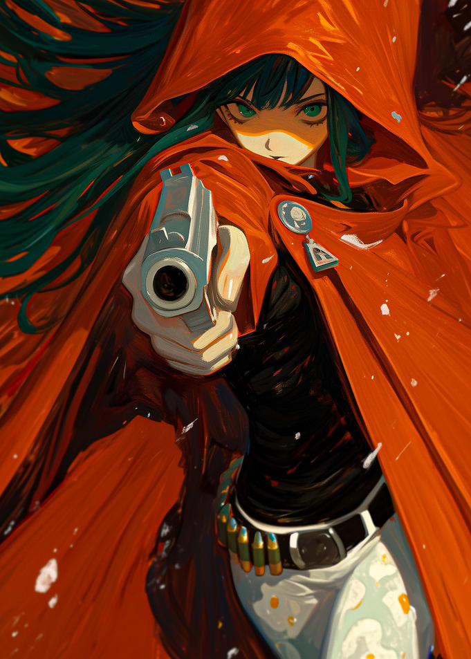 Anime Girl with Gun