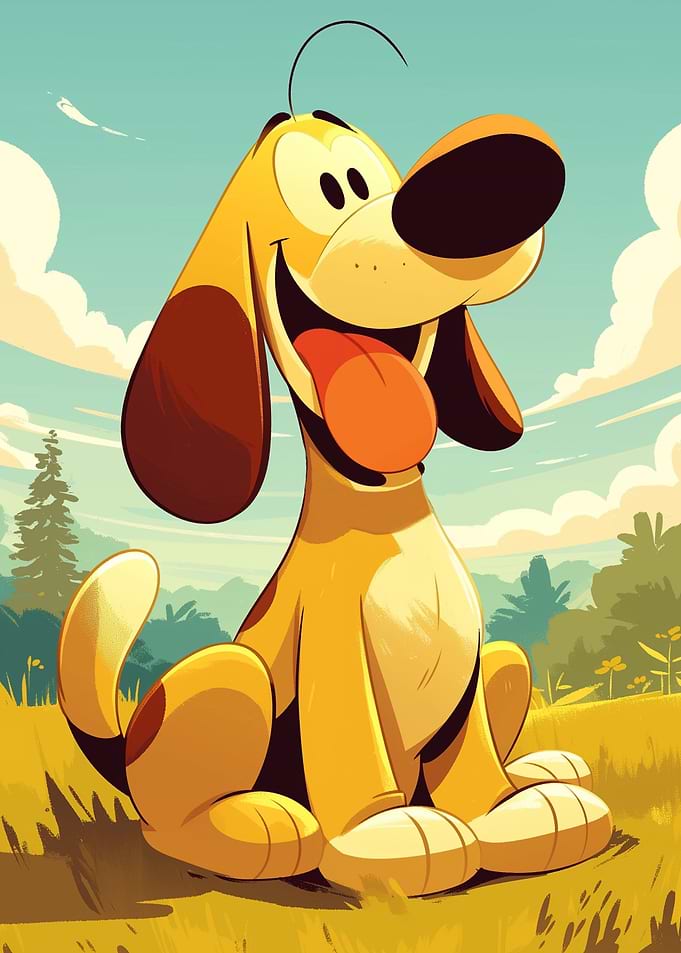 Happy Cartoon Dog