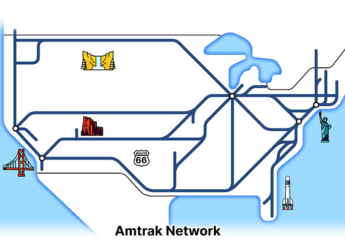 Amtrak Network Map