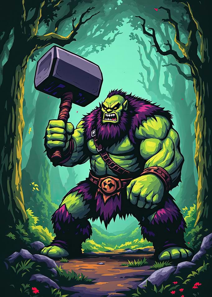Green forest creature
