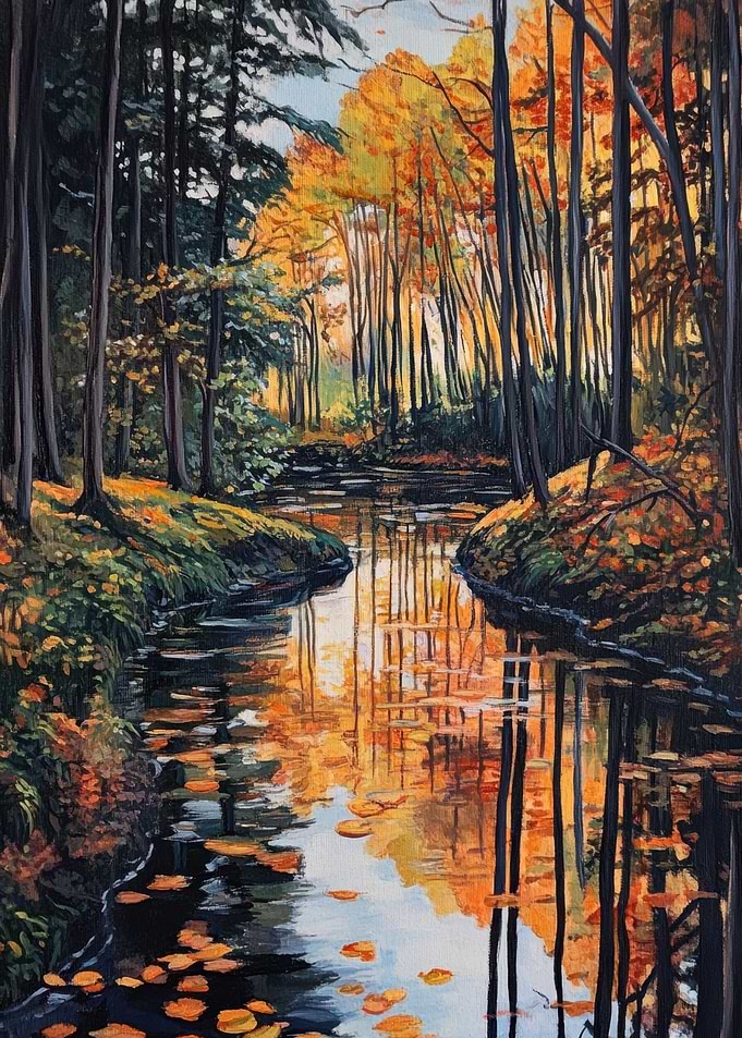 Autumn River Reflection