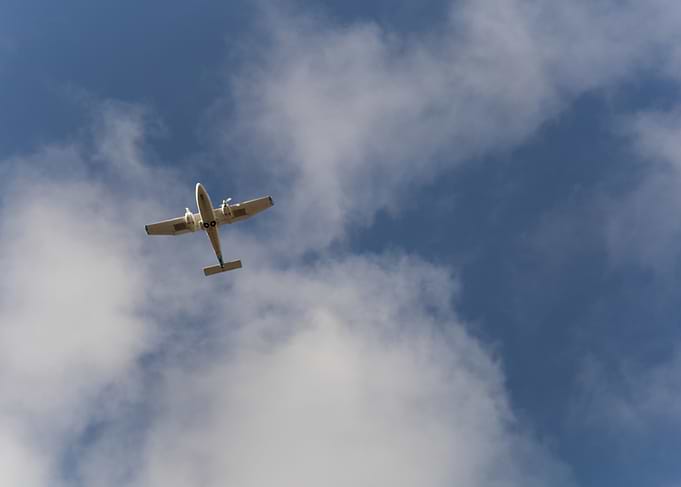 Small Plane in Blue Sky