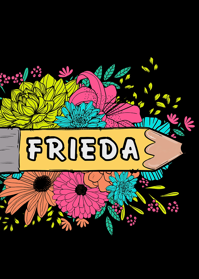 Frieda Floral Name Art