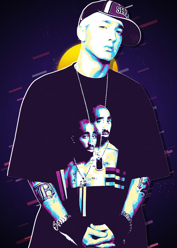 Eminem 80s Retro Art