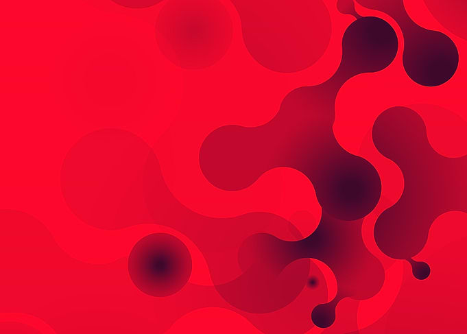 Abstract Red and Black Shapes