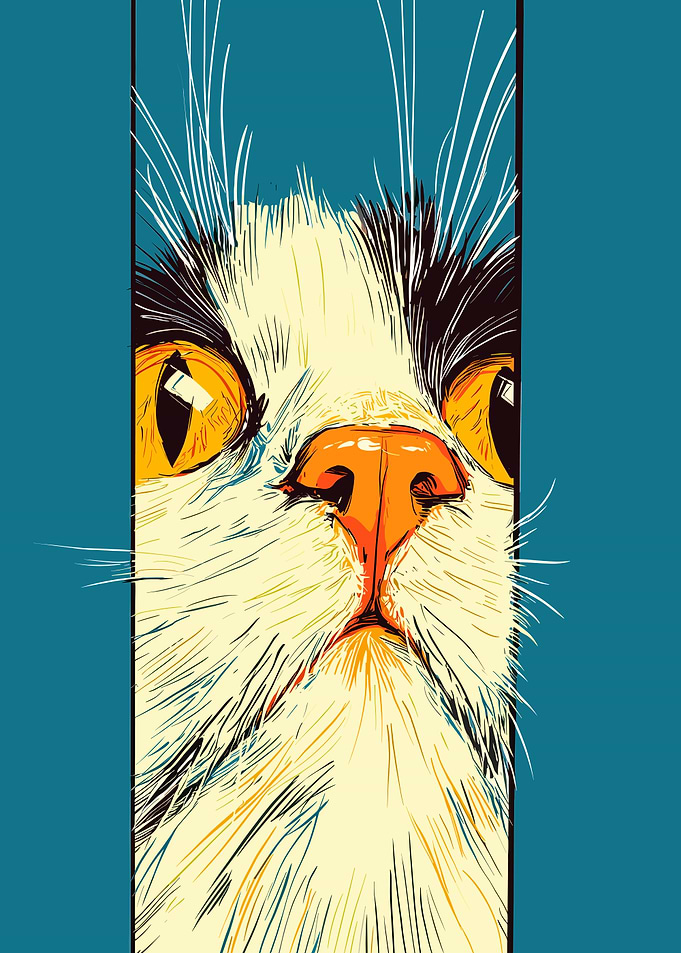 Curious Cat Portrait