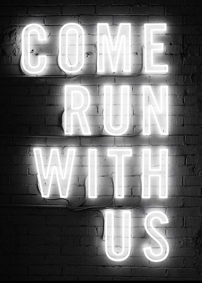 Inspirational Quote Come Run With Us