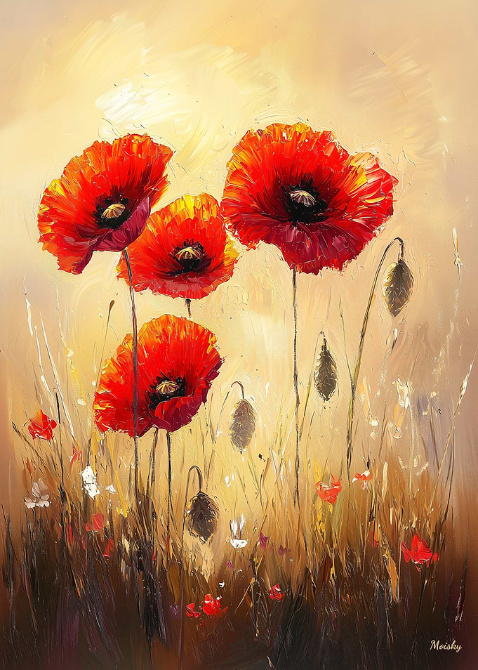 Golden Fields: Radiant Wildflowers at Dawn