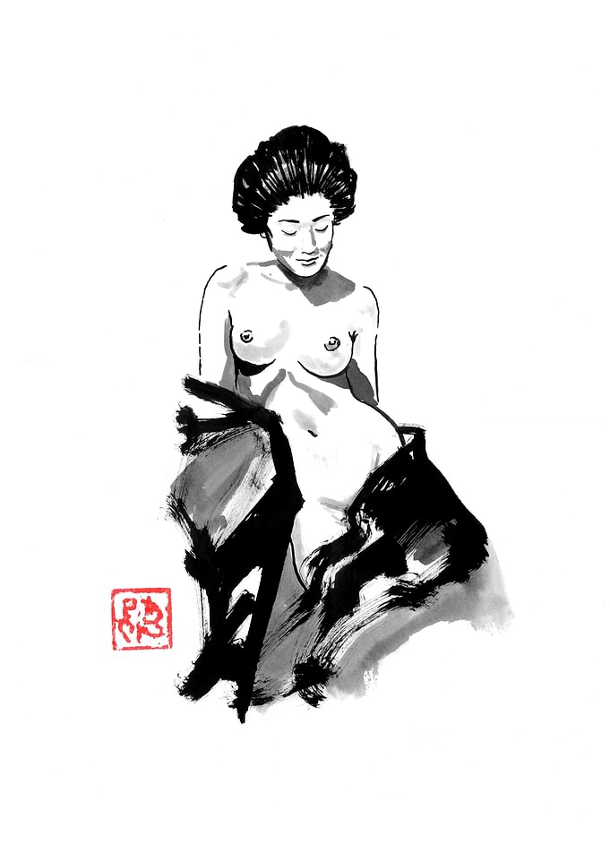 Ink and Wash Figure Study
