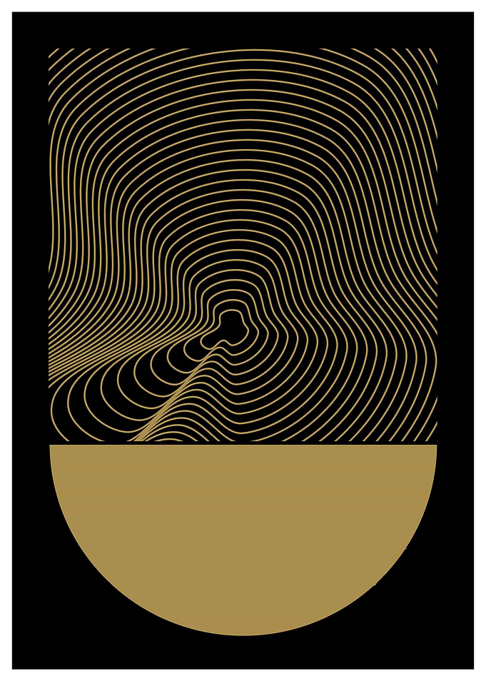 Abstract Gold Lines