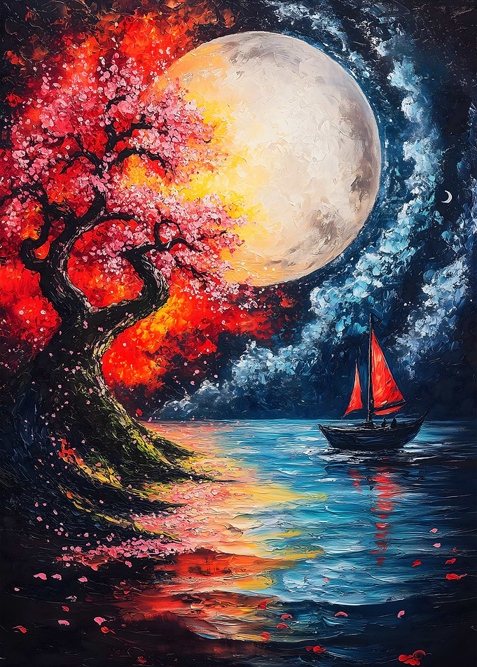 Full Moon Seascape