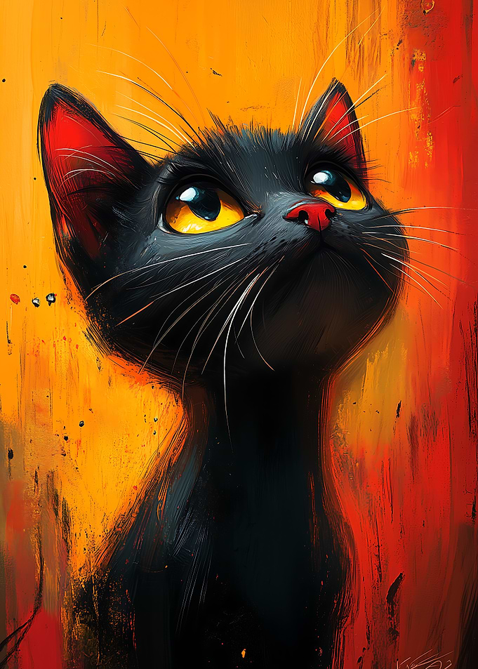 Black Cat Portrait
