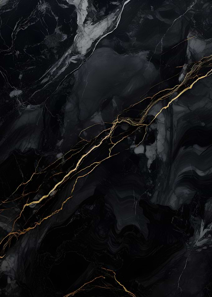 Golden Veins on Black Marble