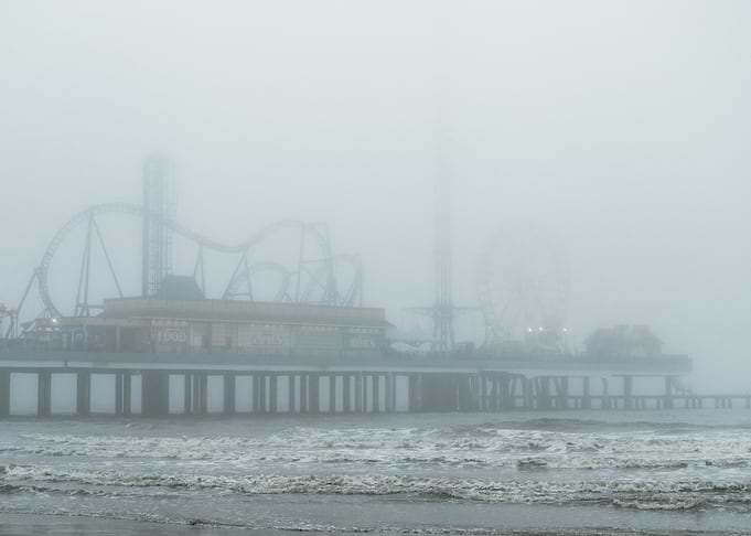 Foggy Galveston Pier