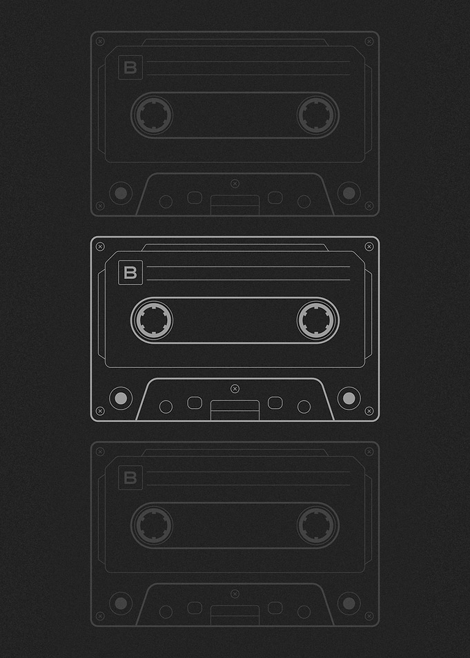 Cassette Tape Minimalist Design