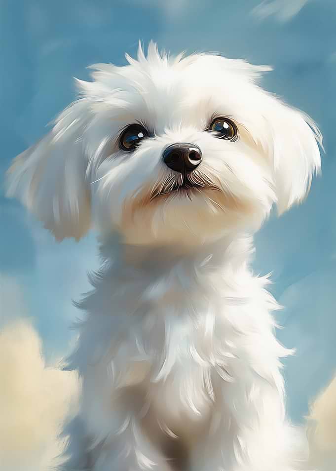 Maltese Dog Portrait