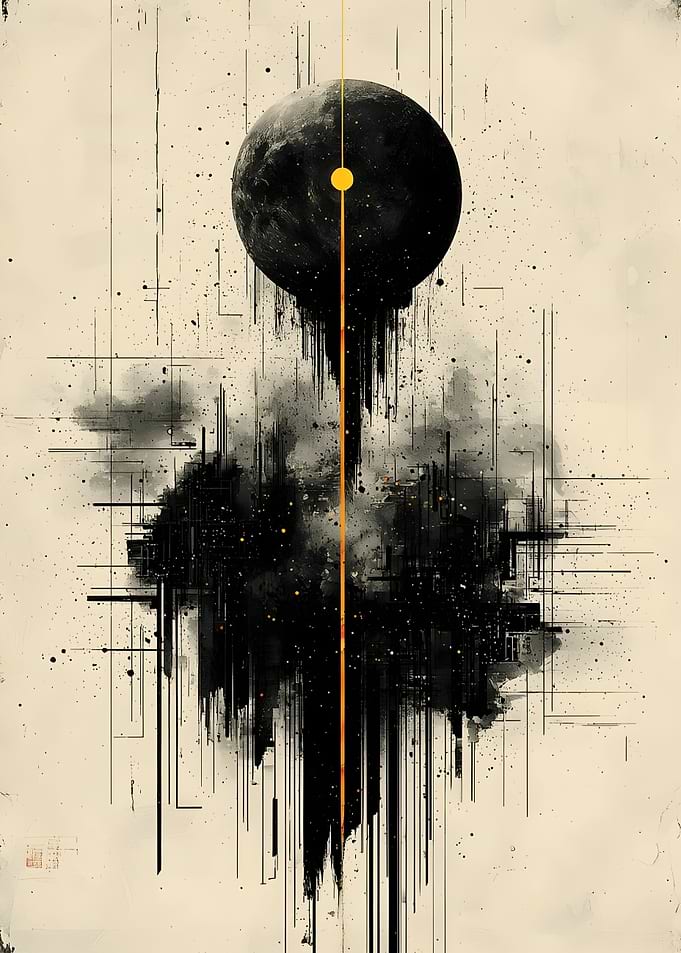 Abstract Lunar Skyline