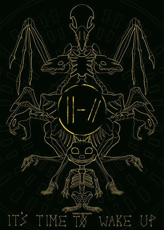 Twenty One Pilots Skeleton Art