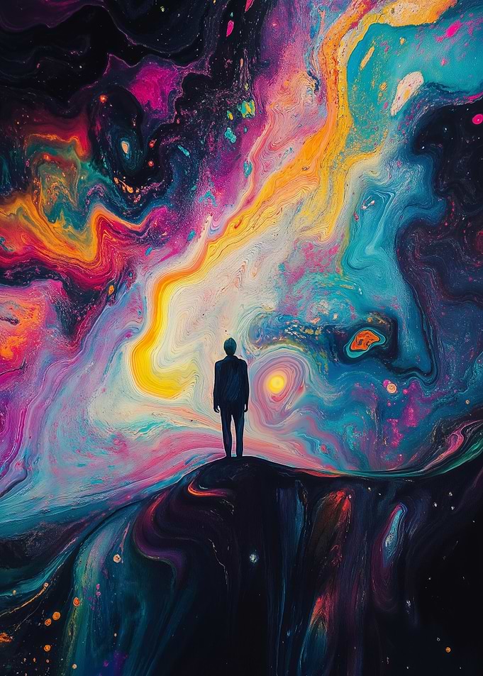 Man in Cosmic Landscape