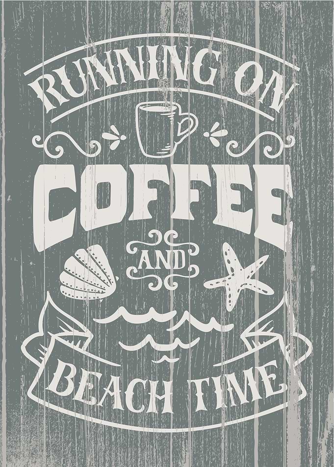 Coffee & Beach Time Sign
