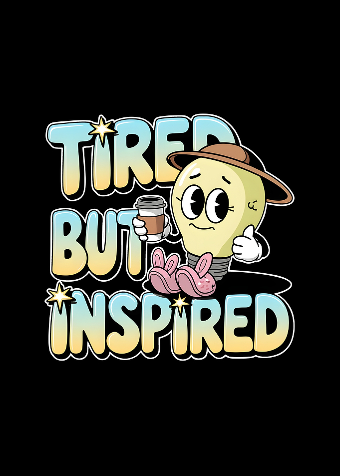 Tired But Inspired Lightbulb