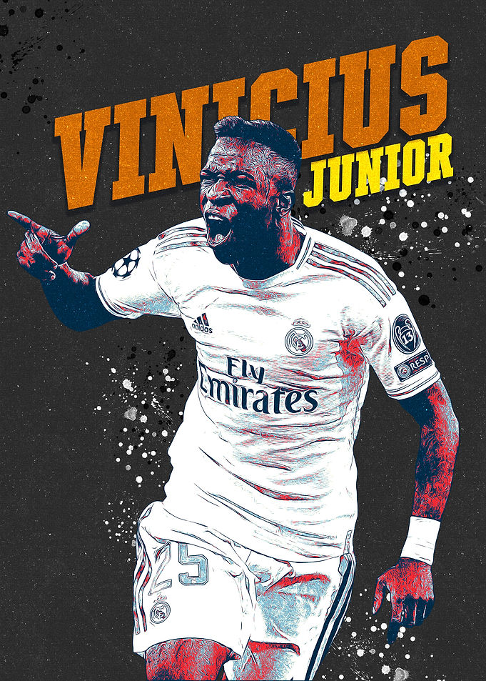 Vinicius Junior Football Poster