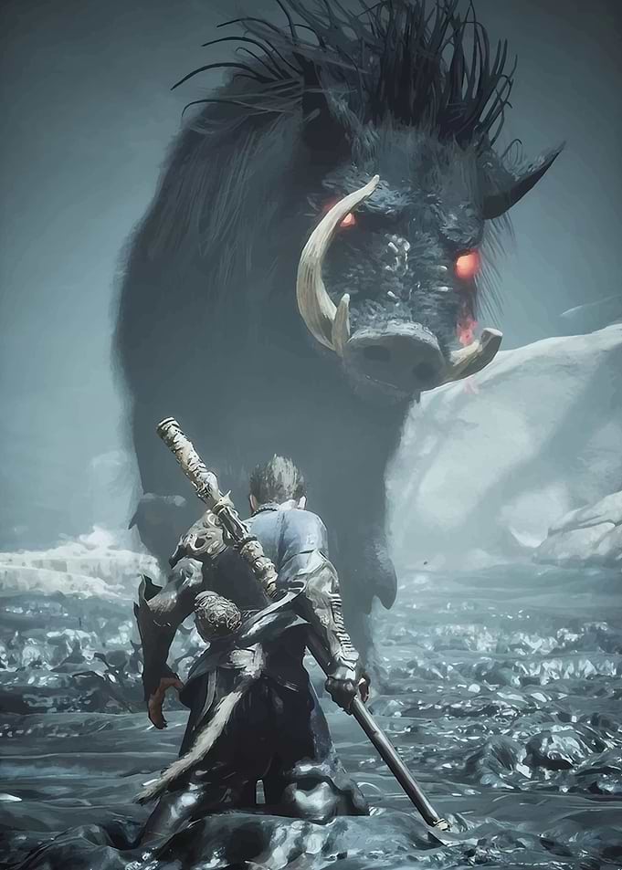 Samurai vs. Boar Demon