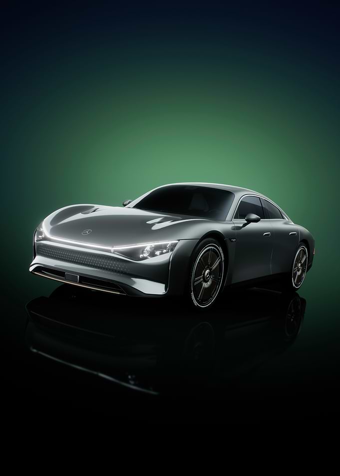 Silver Electric Car