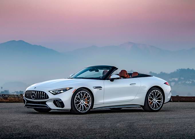 White Mercedes-Benz SL-Class Convertible
