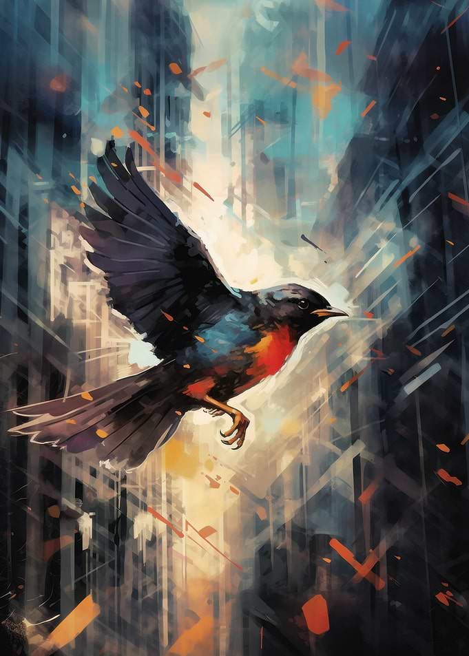 Bird in Cityscape