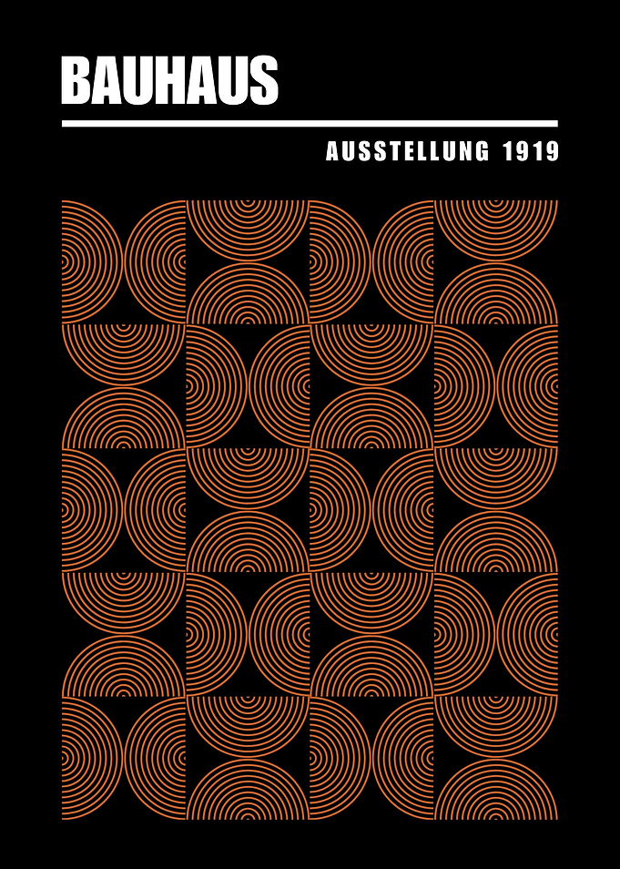 Bauhaus Geometric Poster