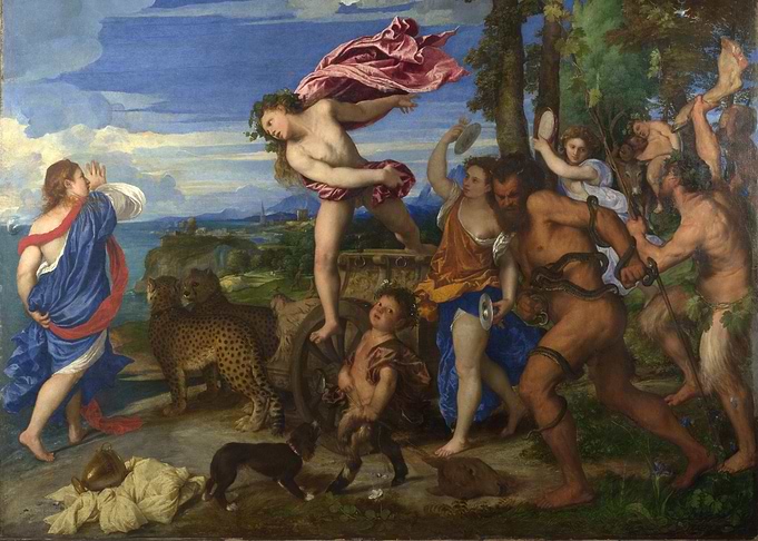 Bacchanal Scene Painting