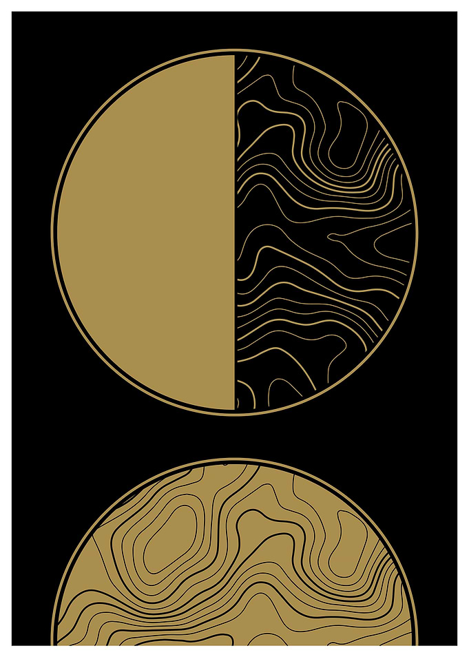Abstract Gold Circles