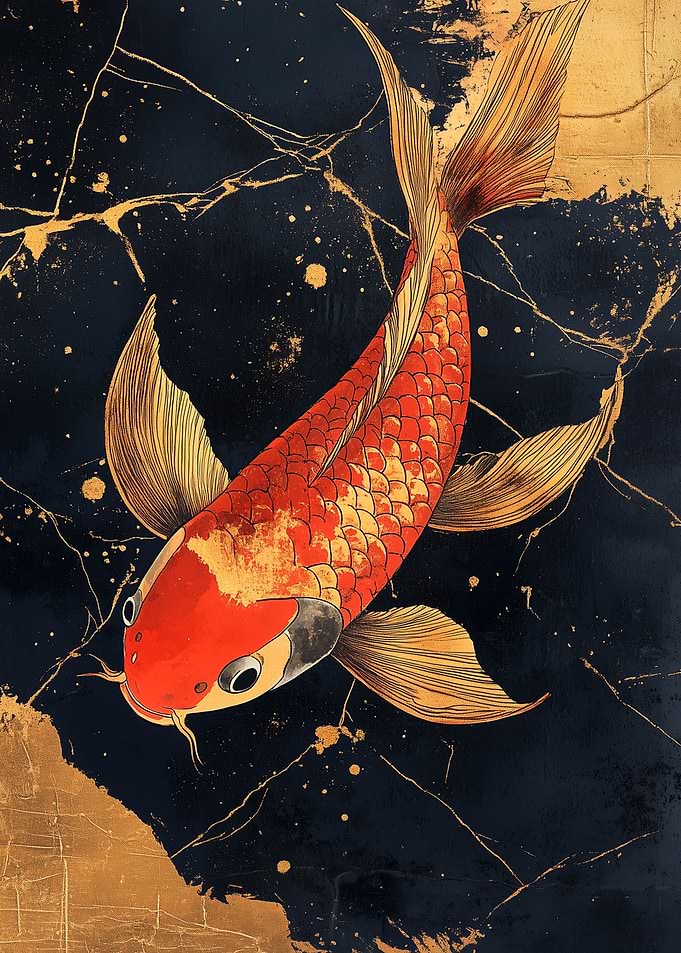 Koi Fish Art Print