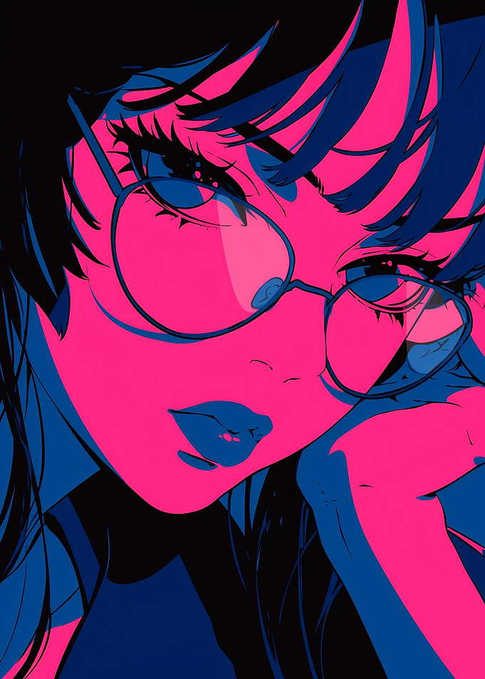 Anime Girl with Glasses