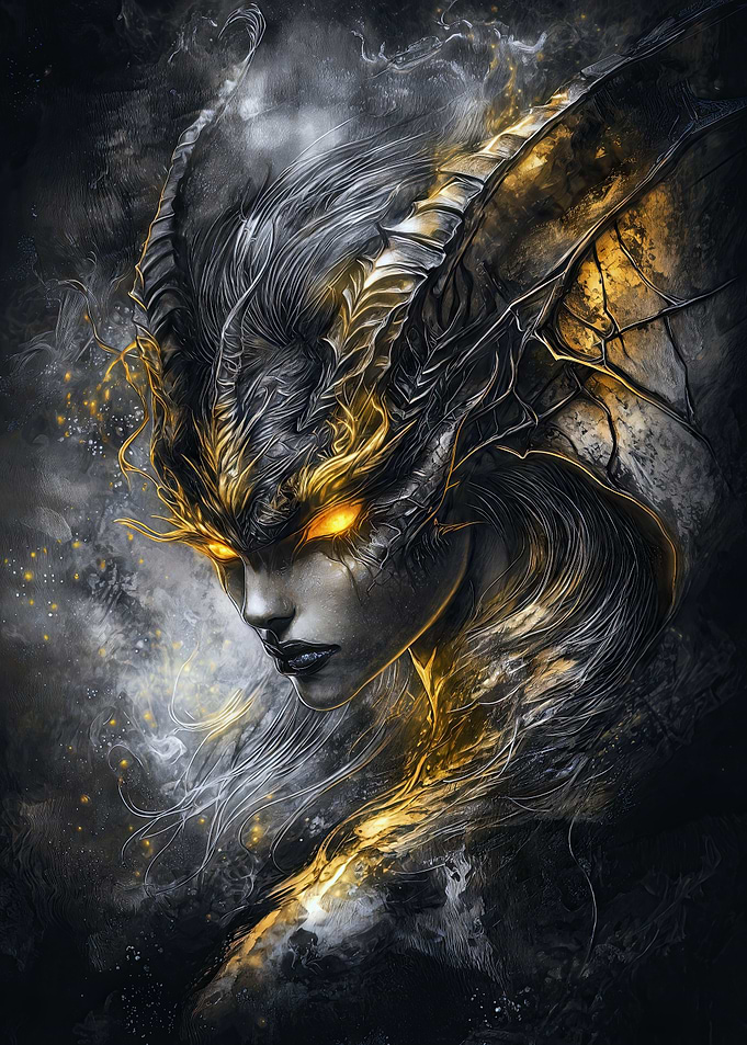 Succubus with Golden Eyes