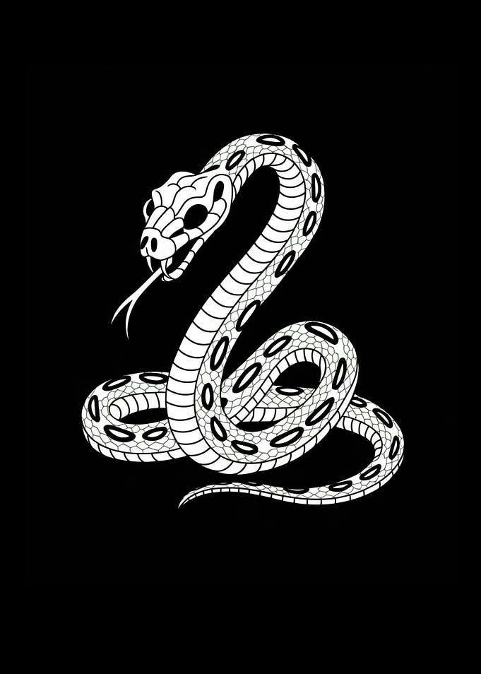 Skull White Snake