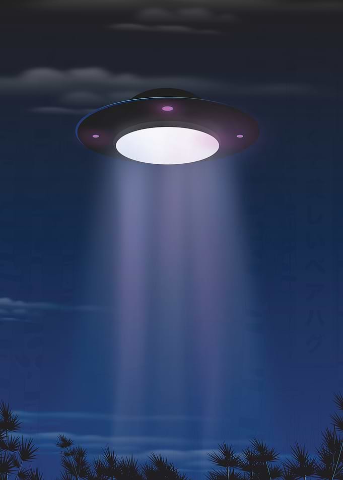 UFO in Night Sky