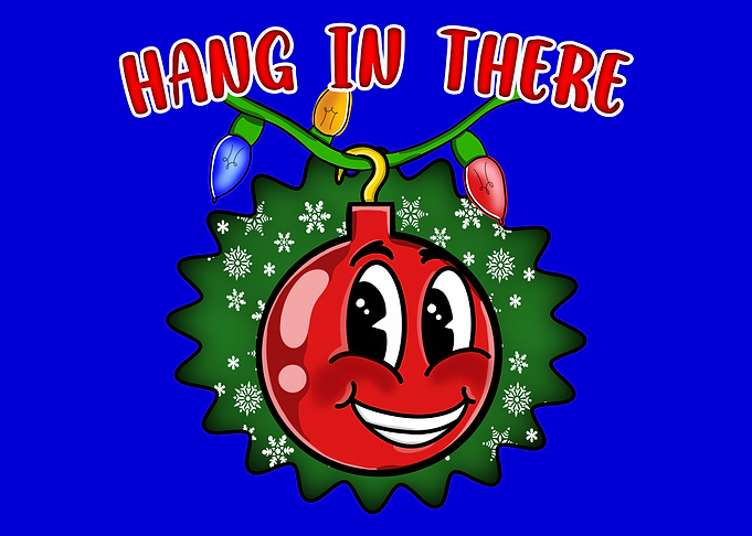 Hang In There Retro Christmas Ball