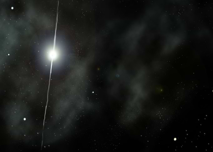 Cosmic Nebula with Star