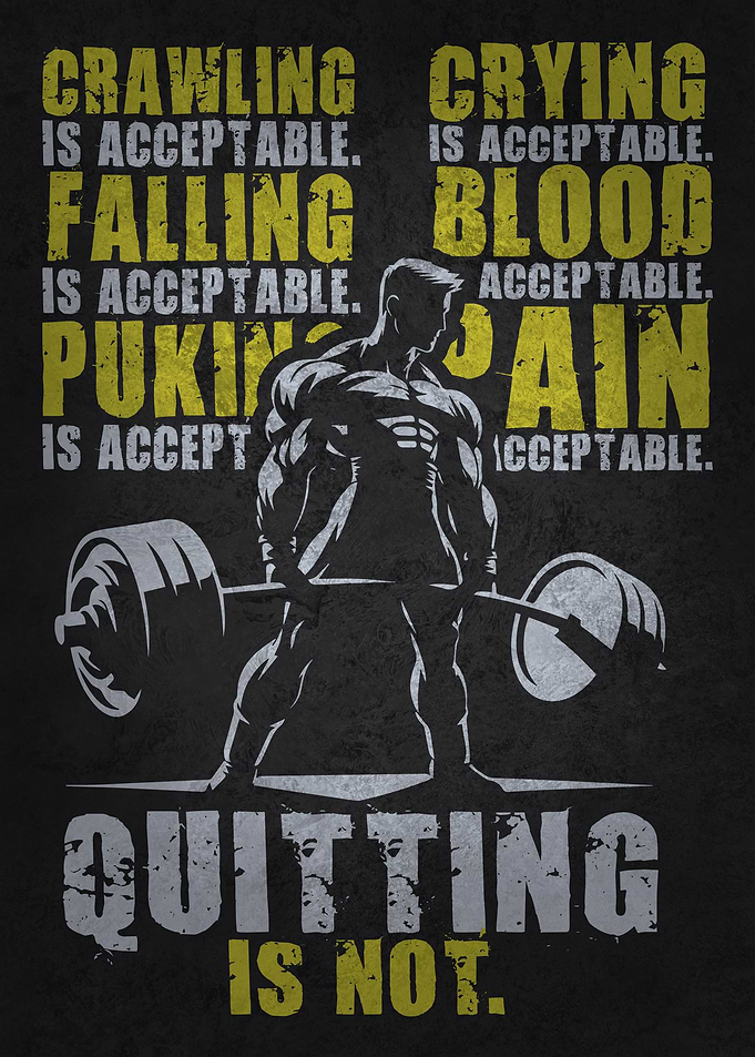 Quitting Is Not Acceptable - Motivational Gym