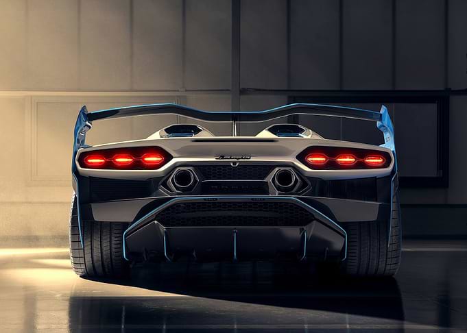 Lamborghini Aventador SVJ Rear View